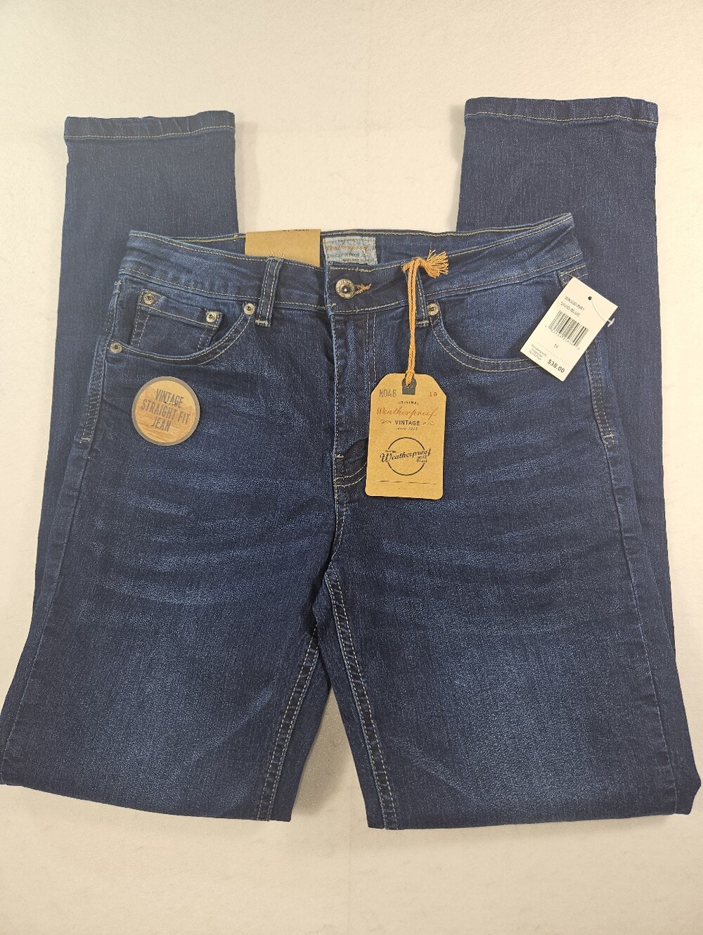 Original NEW Weatherproof Vintage Girls's Jeans Dark Wash Straight Leg Size 16